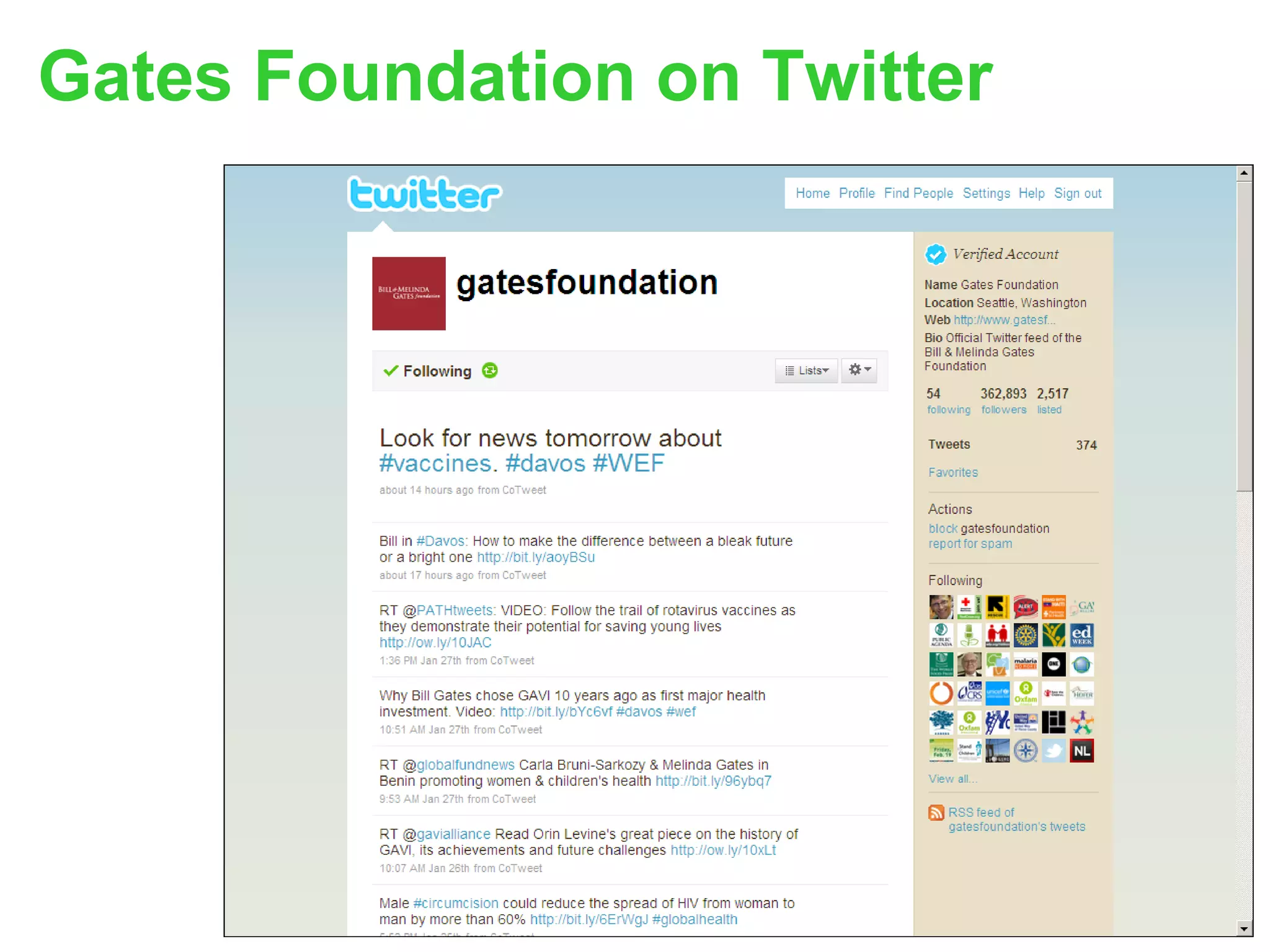 Gates Foundation on Twitter 