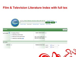 Film & Television Literature Index with full text
 