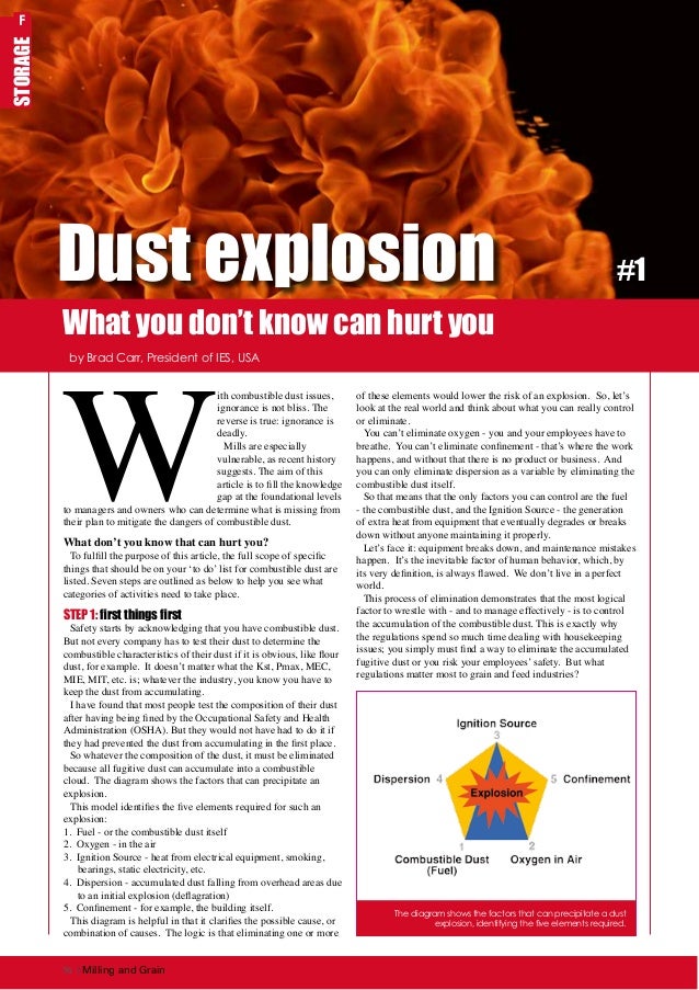 Dust explosion What you don’t know can hurt you