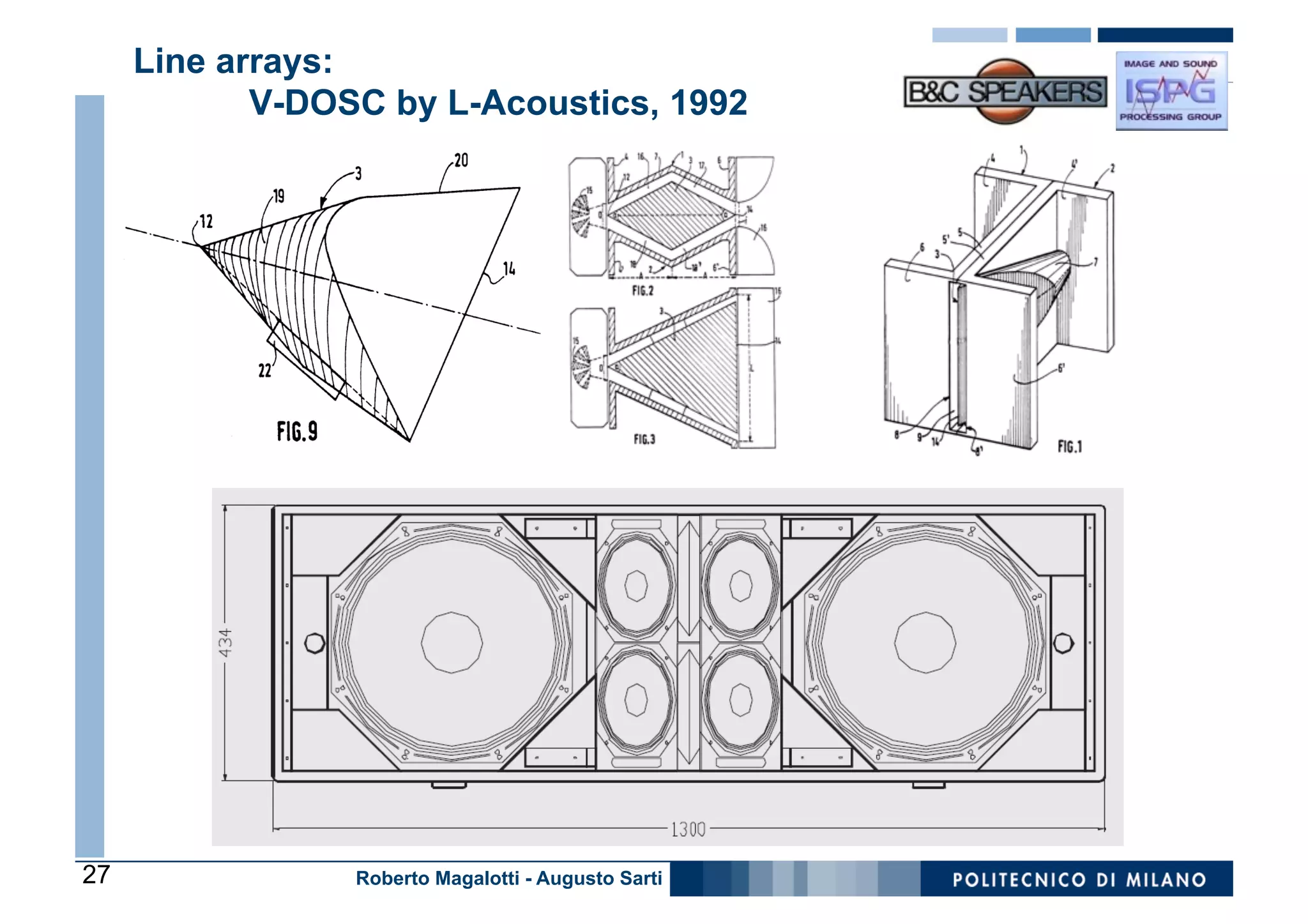 Line arrays:
            V-DOSC by L-Acoustics, 1992




27               Roberto Magalotti - Augusto Sarti
 