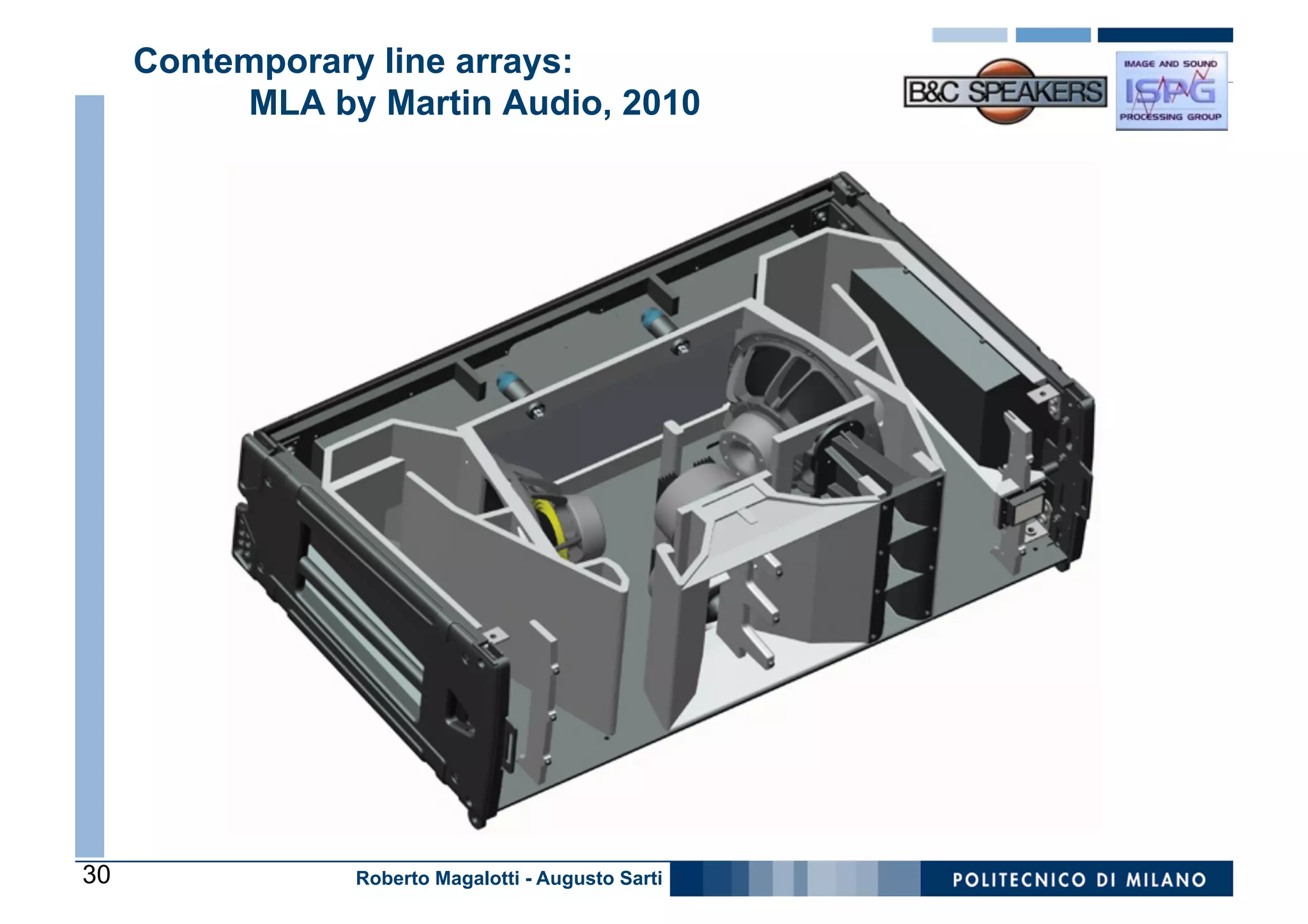 Contemporary line arrays:
          MLA by Martin Audio, 2010




30              Roberto Magalotti - Augusto Sarti
 