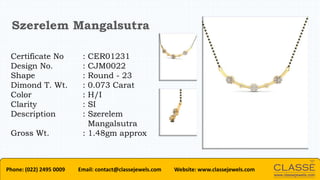 Magalsutra designs classe jewels PPT