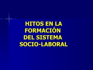 HITOS EN LA FORMACIÓN  DEL SISTEMA  SOCIO-LABORAL 