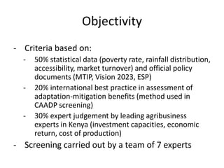 Magambo Developing NAMA Kenya agriculture july 2012