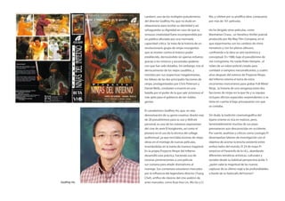 Godfrey Ho
Lambert, uno de los múltiples pséudonimos
del director Godfrey Ho, que no dudó en
rebautizarse para ocultar su identidad y así
salvaguardar su dignidad en caso de que su
virtuosa creatividad fuera incomprendida por
un público afectado por una mermada
capacidad crítica. Se trata de la historia de un
revolucionario grupo de ninjas insurgentes
que se revelan contra el tiránico poder
establecido, derrocándolo sin apenas esfuerzo
gracias a los místicos y ancestrales poderes
con que han sido dotados. Sin embargo, tras el
derrocamiento de los viejos caudillos, y
movidos por sus respectivas megalomanías,
los líderes de las dos principales facciones de
ninjas, protagonizados por Chris Peterson y
Daniel Wells, combaten a muerte en una
batalla por el poder de la que sale victorioso el
más apto para el gobierno de tan nobles
gentes.
El camaleónico Godfrey Ho, que, en otra
demostración de su genio creativo, diseñó más
de 28 pseudónimos para su uso y disfrute
personal, es uno de los máximos exponentes
del cine de serie B hongkonés, así como el
pionero en el uso de la técnica del collage
audiovisual, ya que reciclaba escenas de viejas
obras en el montaje de nuevas películas,
insertándolas en la trama de manera magistral.
En la propia Proyecto Ninjas del Infierno
desarrolló esta práctica, haciendo uso de
escenas pertenecientes a una película
sur-coreana para añadir dramatismo al
montaje. Sus comienzos estuvieron marcados
por la influencia del legendario director Chang
Cheh, artífice de clásicos del cine asiático de
artes marciales, como Kuai Huo Lin, Wu Du y Ci
Ma, y célebre por su prolífica obra, compuesta
por más de 101 películas.
Ho ha dirigido otras películas, como
Manhattan Chase , un frenético thriller policial
producido por My Way Film Company, en el
que experimenta con los cambios de ritmo
narrativos y con los planos obtusos,
confiriendo a la obra un aire excéntrico y
conceptual. En 1988, bajo el pseudónimo de
Joe Livingstone, Ho rueda Robo Vampire , el
relato de un robot policial creado para
combatir a vampiros narcotraficantes, y cuatro
años después del estreno de Proyecto Ninjas
del Infierno retoma el tema de estos
recurrentes mercenarios para grabar Full Metal
Ninja , la historia de una venganza entre dos
facciones de ninjas en la que Ho y su equipo
incluyen efectos especiales sorprendentes si se
tiene en cuenta el bajo presupuesto con que
se contaba.
Sin duda, la tradición cinematográfica del
lejano oriente es rica en matices, pero,
lamentablemente muchas de sus joyas
permanecen aún desconocidas en occidente.
Por suerte, analistas y críticos como Loulogio Pi
desempeñan labores de investigación con el
objetivo de acortar la brecha existente entre
ambos lados del mundo. El 24 de mayo Pi
estará en el Paraninfo de la ULL, abordando
diferentes temáticas artísticas, culturales y
sociales desde su habitual perspectiva ácida. Y,
¿quien sabe la magnitud de las nuevas
capturas de su último viaje a las profundidades
a bordo de su batiscafo del humor?
 