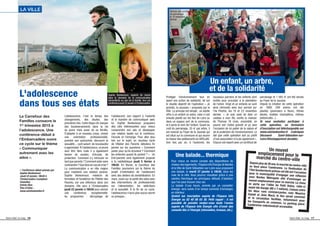 Protéger l’environnement tout en
ayant une action de solidarité, tel est
le double objectif de l'opération « Je
grandis, tu pousses » proposée par la
Ville. Le principe est simple : un adulte
offre à un enfant un arbre, celui-ci est
ensuite planté sur les îles de Loire ou
dans un espace vert de la commune,
et il porte le nom de l'enfant. Quant au
coût du parrainage, 35 € par arbre, il
est reversé au Foyer de la Jaunaie qui
est situé sur la commune et qui œuvre
en faveur des adolescents en difﬁculté.
Une fois par an, à l'automne, les
nouveaux parrains et les enfants sont
invités pour procéder à la plantation
de l'arbre. Vingt et un enfants se sont
ainsi retrouvés avec leur parrain sur
l'île Pinette, les 19 et 22 novembre
dernier. « Je suis ravie de faire ce
cadeau à mon ﬁls, conﬁe la maman
de Thomas 18 mois, ensemble, on
pourra voir l'arbre grandir et ça sera
l'occasion de lui parler de la nature et
de la protection de l'environnement. Le
fait que cette opération soit au proﬁt
d'une association m'a plu également ».
Chacun est reparti avec un certiﬁcat de
parrainage et 1 085 € ont été versés
au Foyer de la Jaunaie.
Depuis la création de cette opération
en 1999, 299 arbres ont été
plantés (pommiers à ﬂeurs, frênes
élevés, érables champêtres, chênes
pédonculés...).
Si vous souhaitez participer à
cette opération, un formulaire
d'inscription est téléchargeable sur
www.saintsebastien.fr (rubriques
Découvrir Saint-Sébastien-sur-
Loire/Développement durable).
Pour mieux se rendre compte des déperditions de
chaleur des logements,l'Espace Info Énergie de Nantes
et la Ville de Saint-Sébastien-sur-Loire vous proposent
une balade, le mardi 27 janvier à 18h30, dans les
rues de la ville. Vous pourrez visualiser grâce à une
caméra thermique les principaux défauts d'isolation
que l'on peut trouver chez soi.
La balade d’une heure, animée par un conseiller
énergie, sera suivie d’un temps convivial d’échanges
en intérieur.
Gratuit sur inscription auprès de l’Espace Info
Énergie au 02 40 08 03 30. Petit rappel : il est
possible de prendre rendez-vous toute l'année
auprès de l'Espace Info Énergie aﬁn d'avoir des
conseils liés à l'énergie (rénovation, travaux, etc.).
Une balade... thermique
Un enfant, un arbre,
et de la solidarité
L'adolescence
dans tous ses états
Le Carrefour des
Familles consacre le
1er
trimestre 2015 à
l'adolescence. Une
conférence-débat à
l'Embarcadère ouvre
ce cycle sur le thème
« Communiquer
autrement avec les
ados ».
L'adolescence, c'est le temps des
changements, des doutes, des
premières fois. Cette étape clé marque
des bouleversements dans la vie
du jeune mais aussi de sa famille.
S'adapter à un nouveau corps, choisir
une orientation professionnelle,
prendre son autonomie, découvrir la
sexualité..., sont autant de nouveautés
à apprivoiser. À l'adolescence, un jeune
veut être libre mais il a également
besoin de soutien, d'écoute, de
protection. Comment s'y retrouver en
tant que parents ? Comment aider sans
contraindre?Quefaireencasdecrise?
La communication a un rôle majeur
pour maintenir une relation sereine.
Sophie Benkemoun, médecin de
formation et fondatrice de l'Atelier des
Parents, est une référence dans son
domaine. Elle sera à l'Embarcadère
jeudi 22 janvier à 19h30 pour animer
une conférence exceptionnelle.
Au programme : décryptage de
l'adolescent, son rapport à l'autorité
et la manière de communiquer avec
lui. Sophie Benkemoun proposera
des clés intéressantes pour mieux
comprendre son ado et développer
une relation basée sur la conﬁance,
l'écoute et l'échange. Pour aller plus
loin sur le sujet, un nouveau cycle
de l'Atelier des Parents débutera ﬁn
janvier sur les questions « Comment
parler pour qu'ils écoutent ? Comment
les entendre quand ils parlent ? ». Un
Entr'parents sera également proposé
à la médiathèque jeudi 5 février à
19h30. En février, le Carrefour des
Familles poursuivra sur le thème du
projet d'orientation de l'adolescent
avec des ateliers de sensibilisation. En
mars, zoom sur la santé des ados avec
des interventions de professionnels
sur l'alimentation, les addictions
et la sexualité. À la ﬁn de ce cycle,
l'adolescence n'aura plus aucun secret
ou presque...
LA VILLE
√ Conférence-débat animée par
Sophie Benkemoun
Jeudi 22 janvier, 19h30 à
l'Embarcadère (complexe
Cinéville).
Entrée libre.
Plus d'infos :
www.saintsebastien.fr
Un nouvel
emplacement pour lemarché du centre-ville
Depuis plus de 30 ans,le marché du centre-villese tient place Cambronne. La ﬁnalisation del'îlot Gendarmerie prévue cet été est l'occasionpour la municipalité d'engager une réﬂexionavec Nantes Métropole aﬁn d'envisager unnouvel emplacement pour ce marché. Le choixse porte sur l'allée du Petit Anjou, celle-ciayant été élargie (80 x 7 mètres). Liaison entreles deux rues commerçantes rues MauriceDaniel et Jean Macé, le lieu serait convivialet la circulation facilitée, notamment pourles transports en commun. Le parking placeCambronne redeviendrait accessible.
Remise des certiﬁcats
de parrainage
le 15 novembre
dernier
Sophie Benkemoun, experte de renom
dans le domaine de la communication
bienveillante au sein de la famille, fera une
conférence jeudi 22 janvier à l'Embarcadère.
Saint-Seb’ le mag 17Saint-Seb’ le mag 16
 