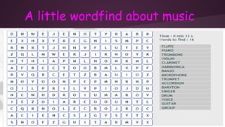 A little wordfind about music
 