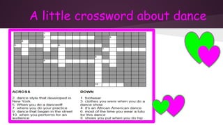 A little crossword about dance
 