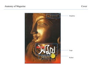 Anatomy of Magazine Cover
Logo
Kicker
Strapline
 