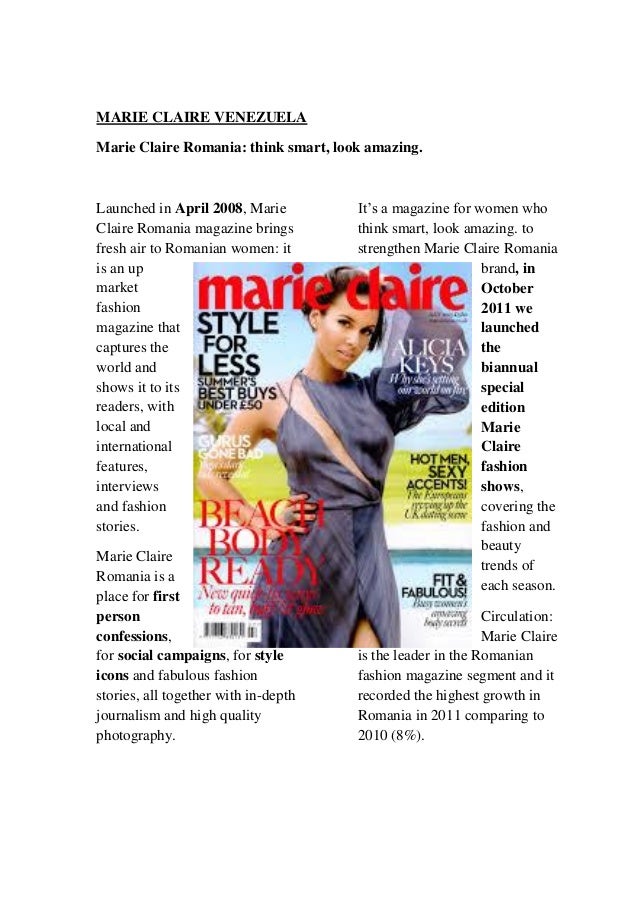 Marie Claire Origin And Evolution Of The Magazine - 