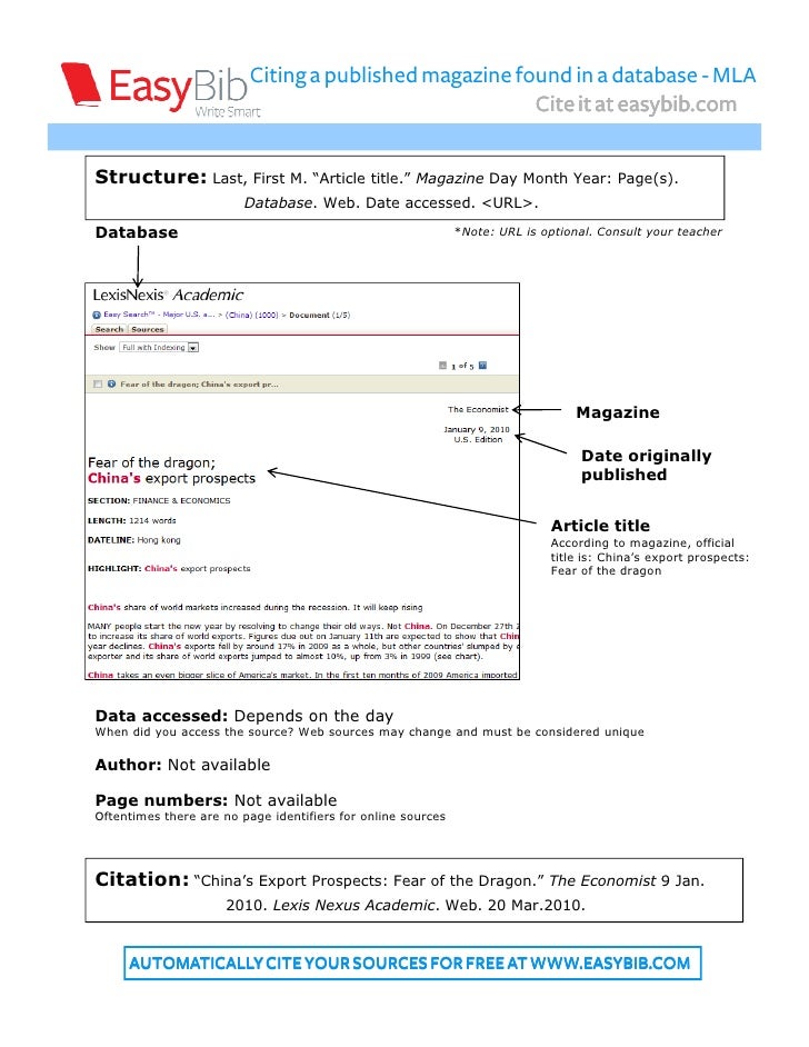 citing a magazine in mla magazine citation