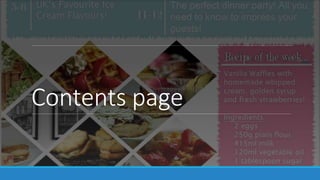 Contents page
 