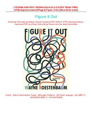 Magazine Top Books Figure It Out By Wayne Koestenbaum