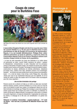 Saint-Seb’ le mag 21
Hommage à
Marcellin Verbe
La Ville a rendu hommage à
Marcellin Verbe le 1er
avril à
l'occasion du cen...