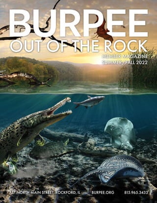 OUT OF THE ROCK
MEMBER MAGAZINE
SUMMER/FALL 2022
737 NORTH MAIN STREET, ROCKFORD, IL BURPEE.ORG 815.965.3433
 