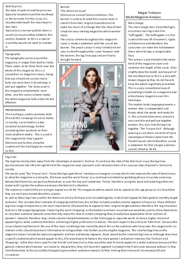 Magazine Analysis Feminist