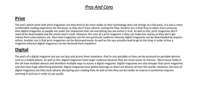 Magazine assignment | PPT