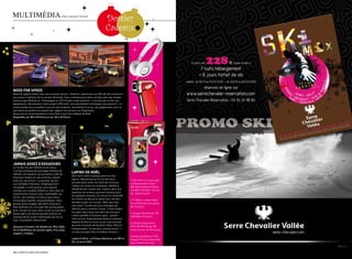 muLTimédia.                                   par Laurent simon
                                                                                   Dossier
                                                                                   Cadeaux




neeD For speeD
Need for speed revient avec une nouvelle version : Need for speed nitro sur Wii afin de convaincre
les joueurs invétérés de la console Nintendo. Vous commencerez votre carrière avec des vieilles
voitures type renault 4L, Volkswagen ou 2cV citroën, mais attention ! il ne faut pas se fier aux
apparences, elle peuvent rouler jusqu’à 250 km/h, vous permettant d’échapper aux policiers . Le
mode arcade est accessible à tous et vaut le détour. seul bémol à ce jeu, les graphismes sont un
peu basics et perdent en qualité par rapport à la version sur playstation.
Nous vous le recommandons si vous êtes à court de cadeaux de Noël.
Disponible sur Wii à 50 Euros et sur DS à 40 Euros.




JaMais asseZ D’assassins
Le hit des hits de ubisoft est de retour.
L’un des nouveaux personnages fétiches de
ubisoft, cet assassin qui surveille la ville de
                                                    lapins De noël
                                                    Voici venir enfin la grosse aventure des
haut pour fondre sur ses victimes, revient
                                                    lapins ! maintenant qu’ils ont fait leurs          • une offre à ne pas rater
enfin sur les écrans ! Le premier jeu fut
                                                    preuves dans toute une série de mini jeux          la Nintendo Wii noire +
une véritable révolution. graphiquement
                                                    crétins sur toutes les machines, ubisoft a         Wii sports resort edition
incroyable, il s’est tout de suite imposé
                                                    décidé de leur laisser leur chance, dans une       Limitée 210,40 €* au lieu
comme une nouvelle référence. Voici donc le
                                                    aventure où certains pourront survivre plus        de 220,40 euros*
second tome, toujours plus impitoyable, qui
                                                    de quelques minutes. et comme on reconnaît
arrive. Les combats ont été un peu revus,
                                                    les crétins au fait qu’ils osent tout, les voici   • T’nb étui Ladies Night
ils sont plus fouillés, plus grandioses. Vous
                                                    décidés à aller sur la lune. rien que cela.        pour ipod nano IV à partir
pouvez aussi engager des petits bras pour
                                                    Leur plan ? construire une montagne de             de 15 euros
faire diversion ou s’occuper des autres petits
                                                    détritus pour y monter. a vous. Il vous faudra
bras. de plus en plus libre, ce jeu va vous faire
                                                    les aider dans toute une série de mini jeux        • casque sennheiser Hd
planer dans une Venise grande ouverte, en
                                                    crétins gonflés à l’humour lapin… parfois          228 blanc 69 euros
laissant parler la part impitoyable qui est en
                                                    très corrosif. superbement drôle et vraiment
vous. a posséder absolument.
                                                    déjanté de bout en bout, ce jeu vous procure       • caméra sanyo Xacti
                                                    de vrais moments de bonheur hilare. rare et        Vpc-Hd700 rouge 189
Assassin’s Creed II, de UbiSoft sur PS3, X360,
                                                    indispensable. Tu fais quoi comme boulot ? «       euros au lieu de 249 euros
PC et DS/IPhone (en version light), Prix selon
                                                    Je suis comique chez un éditeur de jeux ».
support, 4 étoiles.
                                                                                                       •Kodak easyshare c140
                                                    Lapins Crétins : la Grosse Aventure, sur WII et    rouge 79 euros disponible
                                                    DS, 44 euros (DS).                                 dans toutes les fnacs


20 / campus mag decembre                                                                                                            decembre campus mag / 21
 