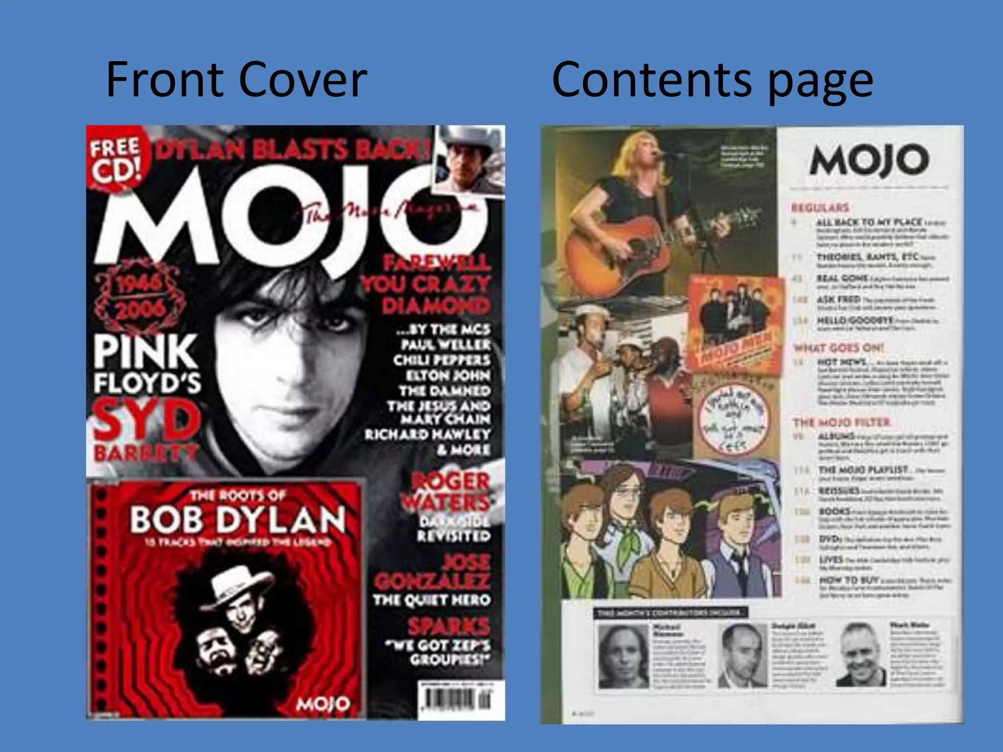 Front CoverContents page