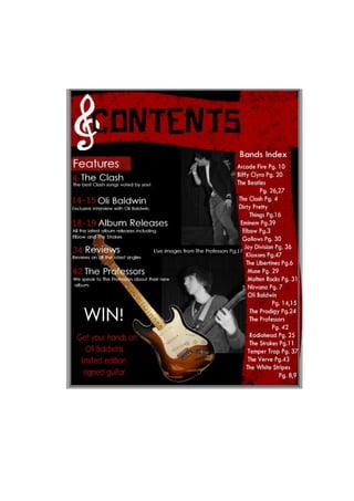 Magazine Contents Page