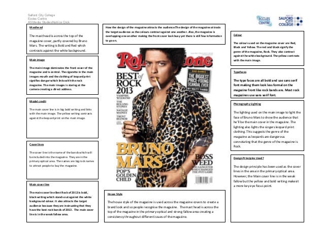 Magazine Cover Analysis Rolling Stones
