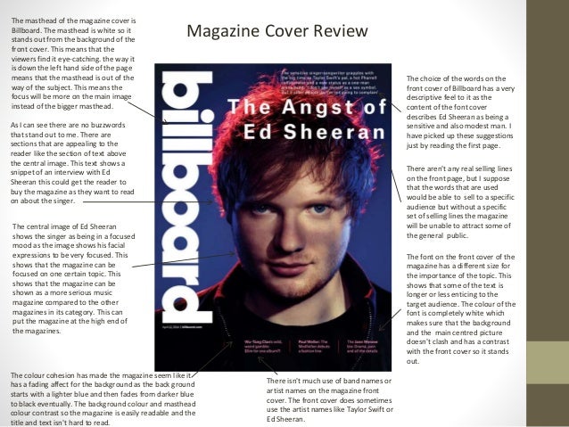 Magazine cover review