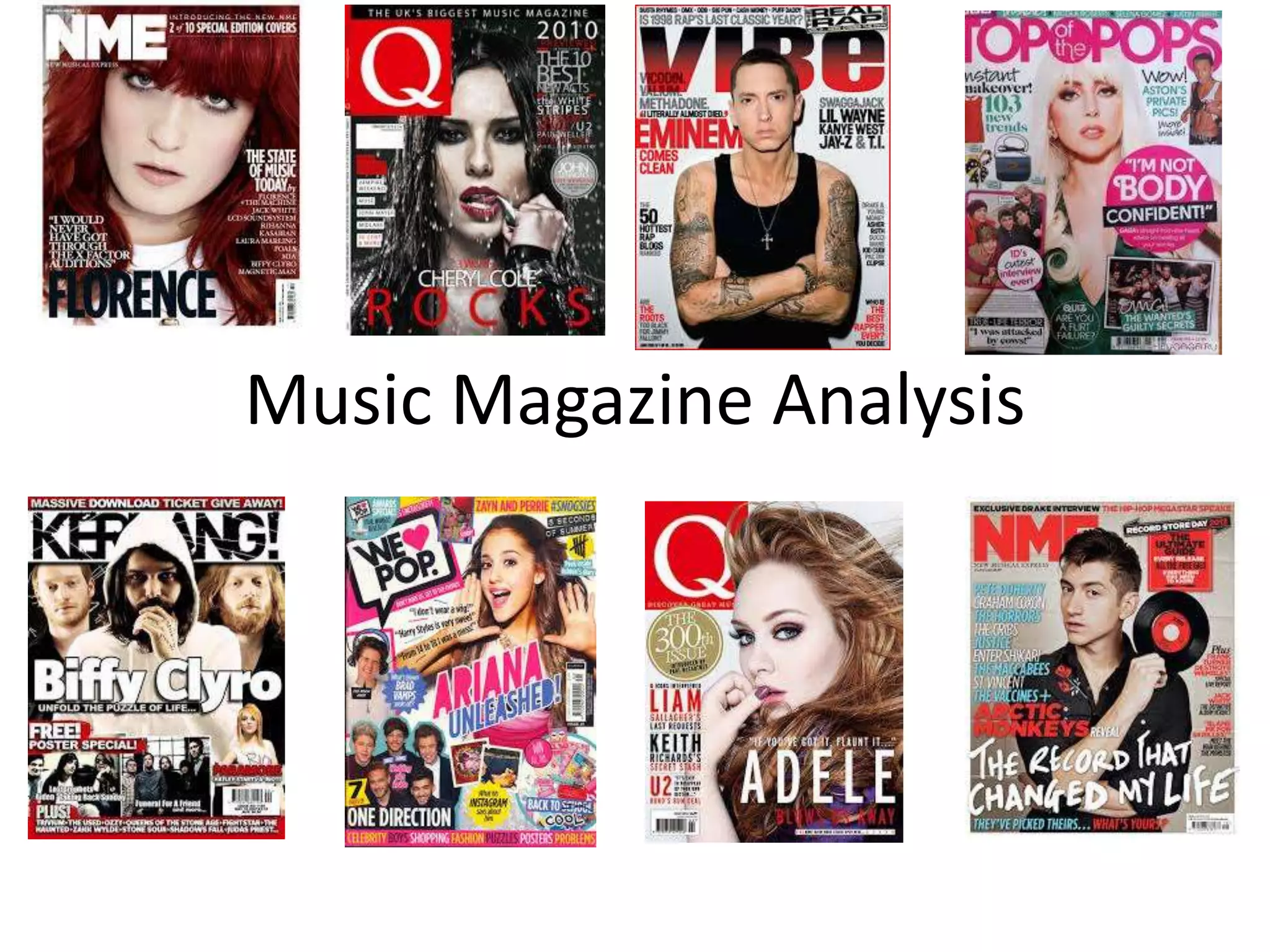 Music Magazine Analysis
 