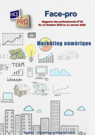 Face-pro
Magazine des professionnels N°33
Du 12 Octobre 2019 au 11 Janvier 2020
Source : marketing-professionnel.fr
Marketing numérique
 