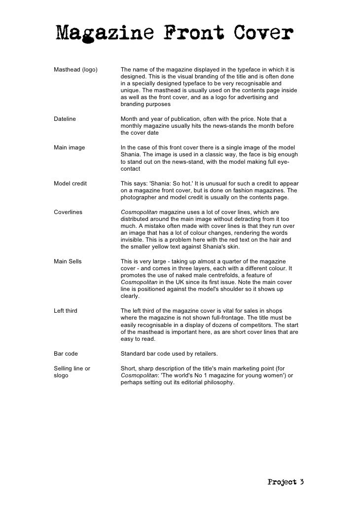 magazine front page analysis magazine analysis essay