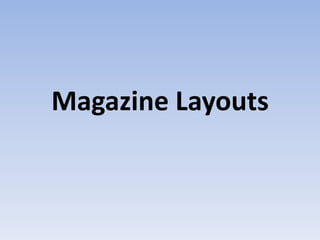 Magazine Layouts 