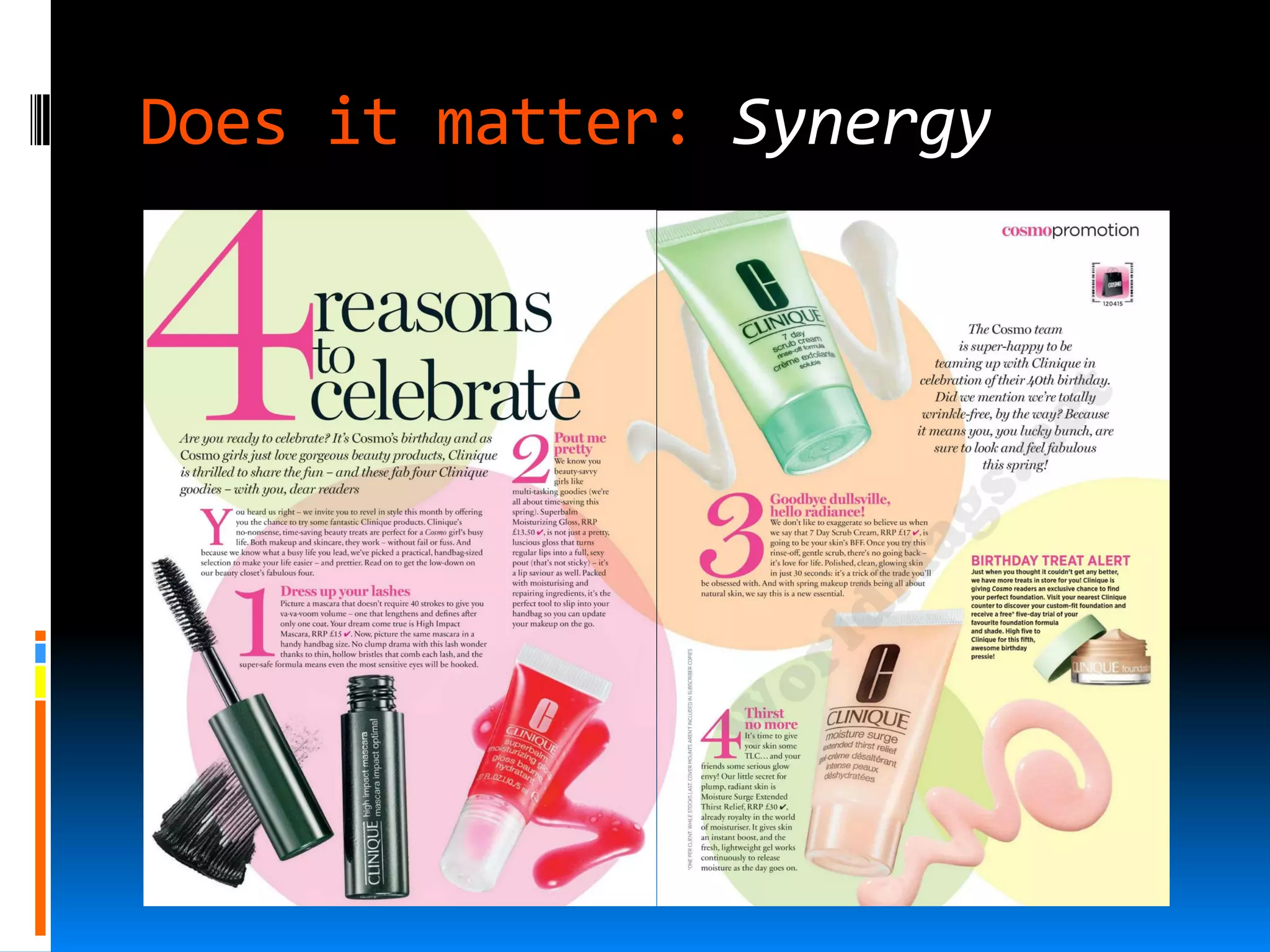 Does it matter: Synergy
 