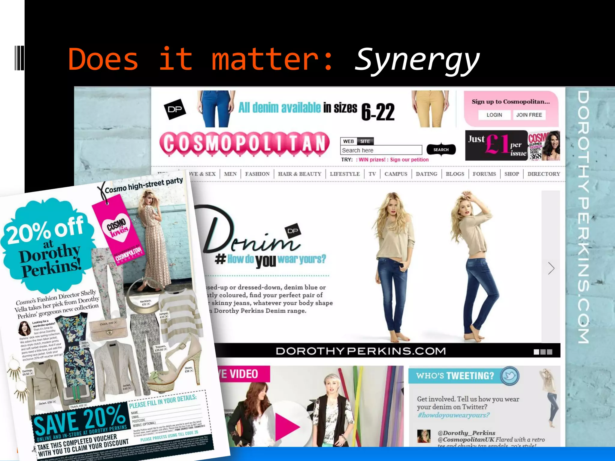 Does it matter: Synergy
 