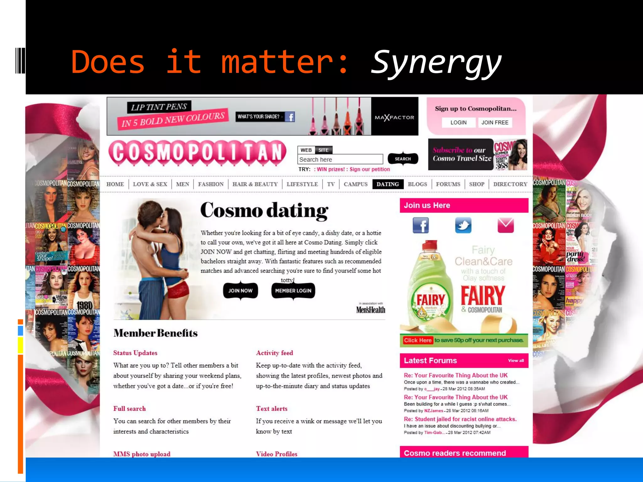 Does it matter: Synergy
 