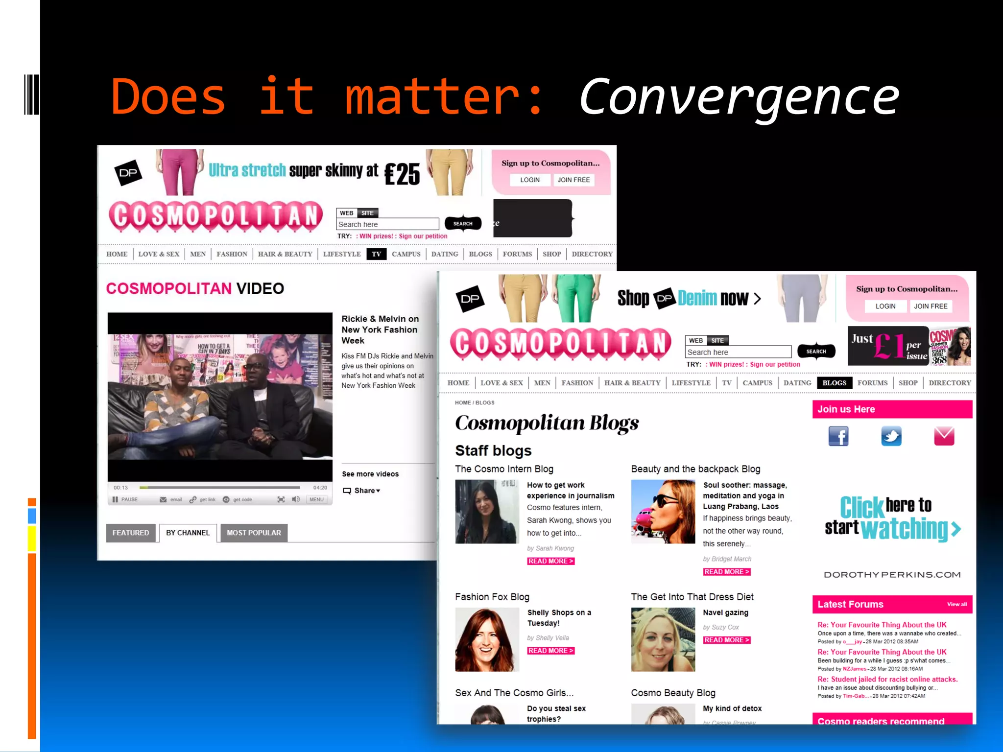 Does it matter: Convergence
 