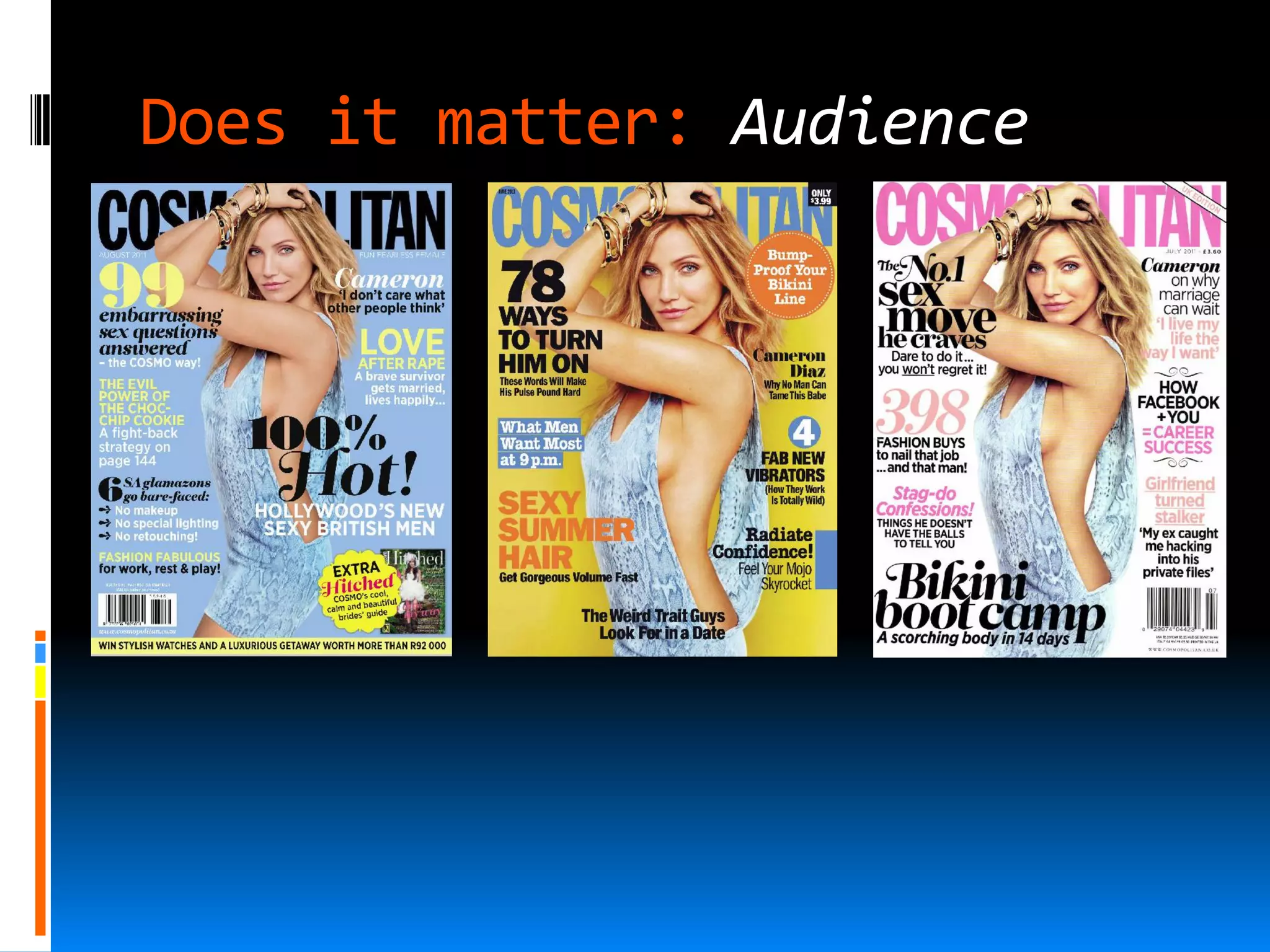 Does it matter: Audience
 