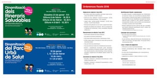 | 2524 | Informació municipal Informació municipal
Reducció en relació a l’any 2015
•	IBI Impost sobre béns immobles: decrement tipus de gra-
vamen del 0,9079% al 0,88% (urbans)
•	Serveis de cens, vigilància i inspecció d’animals: -33,33%
llicència d’animals perillosos i -25% renovació
•	Lloguer sales i gimnàs pavelló municipal: -53,33% (hora
normal) i -44,45% (hora festiva)
•	Distribució de publicitat en mà: 51,61%. (repartiment diari)
•	Ocupació via pública amb material: -85% (ús temporal per
a materials de construcció, runes, mercaderies diverses,
mobles etc.)
Manteniment en relació a l’any 2015
•	IVTM Impost vehicles de tracció mecànica
•	IAE Impost d’activitats econòmiques
•	ICIO Impost sobre construccions, instal·lacions i obres
•	IIVTNU Impost sobre l’increment de valor dels terrenys de
naturalesa urbana
•	Taxa per llicències urbanístiques
•	Taxa per llicències d’obertura d’establiments comercials
•	Serveis i competències municipals: guals, plusvàlues,
franja de prevenció d’incendis forestals, caixers automà-
tics, serveis funeraris, rètols lluminosos, mercat setmanal,
terrasses i ocupació de la via pública; esports, casals i llar
d’infants
Increment en relació a l’any 2015
•	Recollida, tractament i eliminació d’escombraries i altres
residus comercials: +3%
•	Recollida, tractament i eliminació d’escombraries i altres
residus urbans: + 6%
Bonificacions fiscals i subvencions
•	Es poden consultar a ciutada.platjadaro.com classificades
en funció de l’impost, de circumstàncies especials (finali-
tats de foment o casos de força major) o la condició perso-
nal (majors de 65 anys, beneficiaris de pensió de viduïtat,
disfunció igual o superior al 33%, famílies nombroses o
monoparentals, famílies, inscrits al SOC com a demandants
d’ocupació, receptors de la renda PIRMI)
•	Novetat: Bonificació de fins al 20% de l’IBI, per a immobles
que instal·lin sistemes d’aprofitament tèrmic o elèctric de
l’energia provinent del sol
*Termini de presentació de sol·licituds: fins al 31 de març
Calendari del contribuent
•	Del 10 de juliol al 10 d’octubre
* Excepció: IVTM Impost vehicles de tracció mecànica (de l’1 de febrer
al 30 d’abril)
•	Es pot sol·licitar, abans dels 30 de juny, fraccionament de
l’IBI en tres terminis: 10 d’agost (30%), 10 d’octubre (40%) i
10 de desembre (30%)
Llocs i mitjans de pagament
•	Oficines de La Caixa i terminals Servicaixa
•	Entitats col·laboradores: Banc Sabadells, BBVA i Banco
Santander
•	En línia: http://ciutada.platjadaro.com i www.lacaixa.es
•	Domiciliació bancària
•	(pagaments en metàl·lic: imports inferiors a 5 euros)
Informació
Àrea de Serveis Econòmics
T 972 817 284 · Extensió 231
intervenció@platjadaro.com
Ordenances fiscals 2016
Àrea d’Esports · T 972 816 769
esports@platjadaro.com · www.platjadaro.com
Per a més informació podeu contactar amb:
Un projecte de:
Pla d’Activitat Física
Esport i Salut Regidoria serveis, esport, infància i joventut
Ajuntament de Castell-Platja d’Aro
Amb el suport de:
Dissabte 23 de gener · 9 h
Dilluns 8 de febrer · 18.30 h
Dilluns 22 de febrer · 16.30 h
Dilluns 4 d’abril · 10.30 h
Platja d’Aro
Dilluns · 11.15 h
Parc dels Estanys · Av. de Londres
Àrea d’Esports · T 972 816 769
esports@platjadaro.com · www.platjadaro.com
Per a més informació podeu contactar amb:
Un projecte de:
Pla d’Activitat Física
Esport i Salut Regidoria serveis, esport, infància i joventut
Ajuntament de Castell-Platja d’Aro
Amb el suport de:
Castell d’Aro
Dilluns · 12.15 h
Parc Pau Casals · Can Nitus
Platja d’Aro
Dilluns · 11.15 h
Parc dels Estanys · Av. de Londres
18 de gener
1, 15 i 29 de febrer
14 de març
11 i 25 d’abril
 