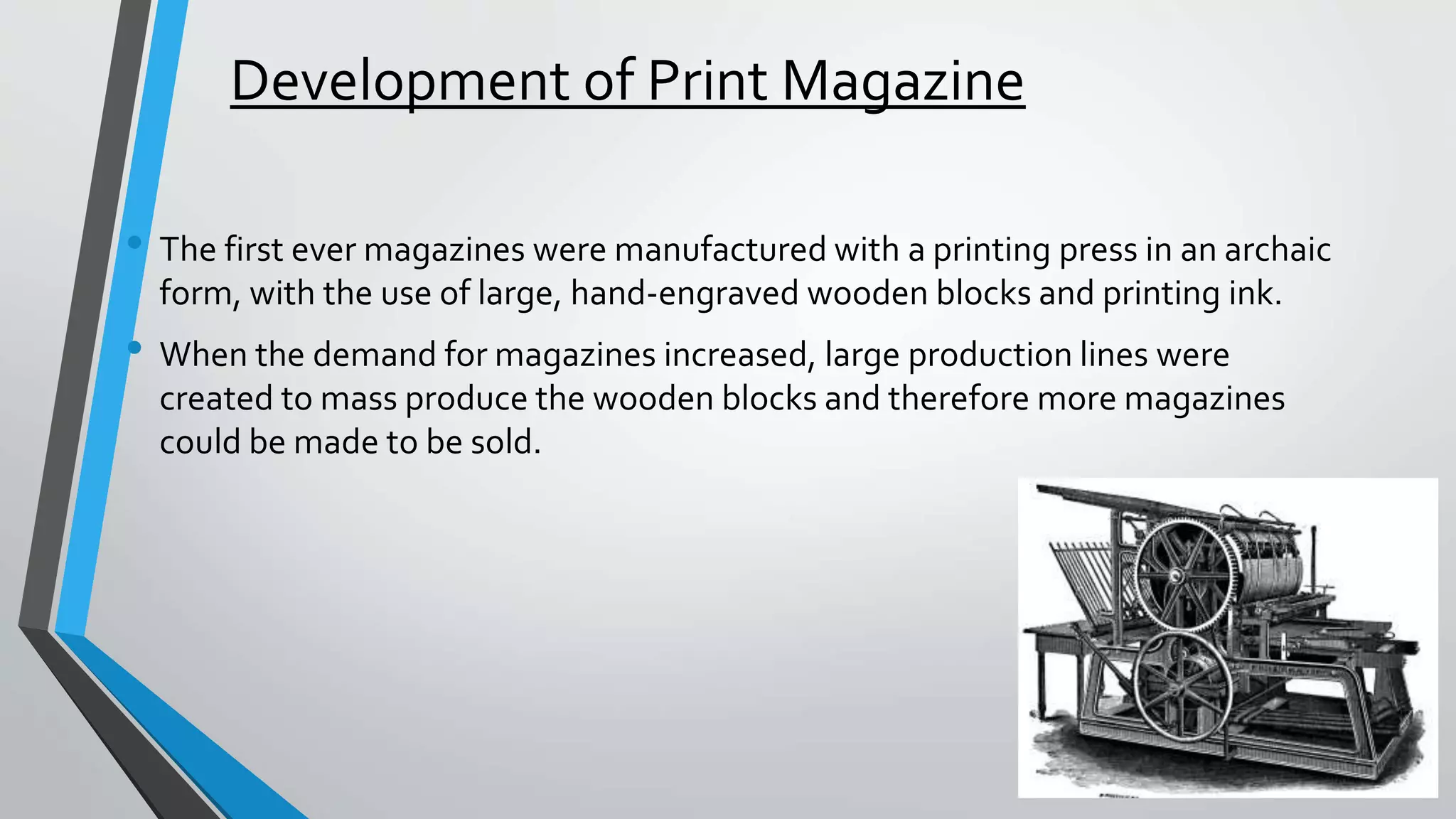 Evolution of Magazine presentation | PPTX