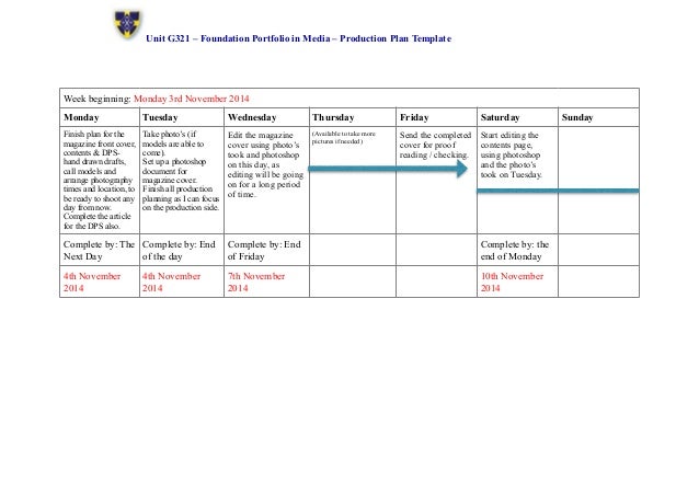 magazine production plan template production plan template
