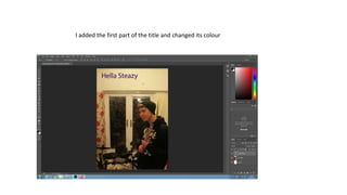 I added the first part of the title and changed its colour
 