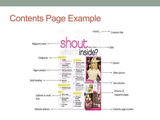 Contents Page Example
 