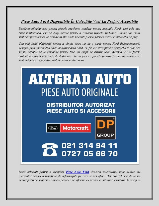 Magazin Piese Ford Piese Ford Piese Auto Ford Piese Originale F
