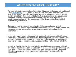 Estrategia agricultura sostenible adaptada al clima para la región del SICA (2018-2030)