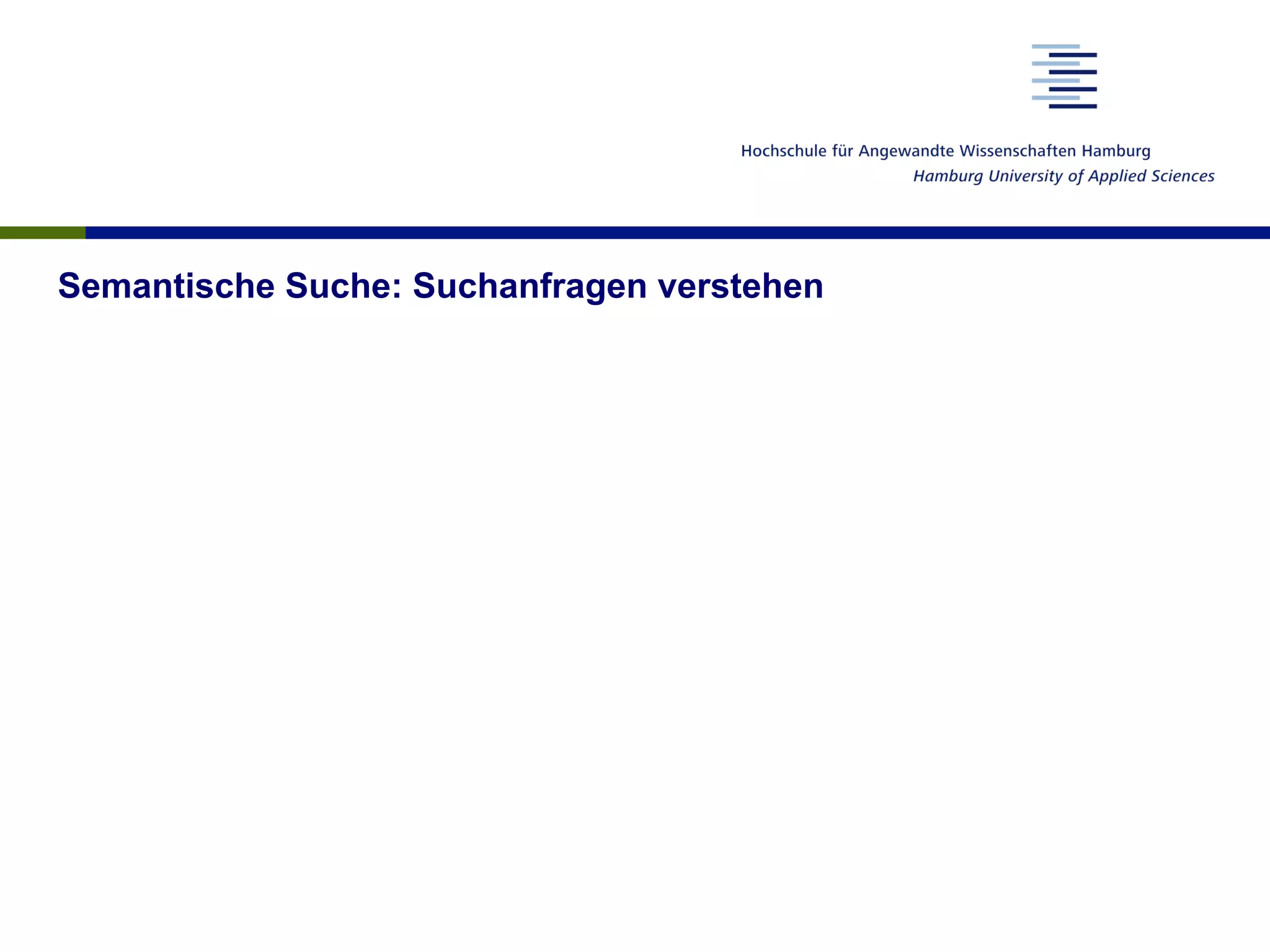 Semantische Suche: Suchanfragen verstehen
 