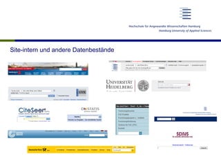 Site-intern und andere Datenbestände
 