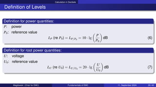 Fundamentals of Electromagnetic Compatibility (Slides for the EMC Boot ...