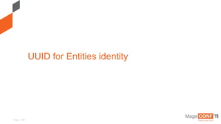 Page | 36
UUID for Entities identity
 