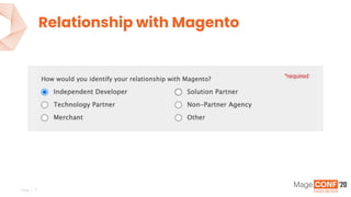Page | 7
Relationship with Magento
 