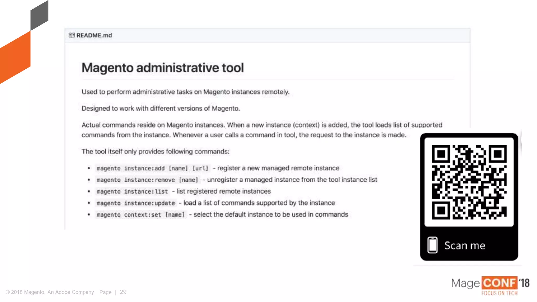 © 2018 Magento, An Adobe Company Page | 29
 