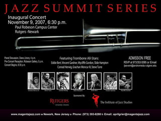 www.magentajazz.com    Newark, New Jersey    Phone: (973) 393-8280    Email: aprilgrier@magentajazz.com 