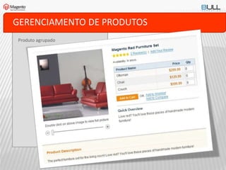 GERENCIAMENTO DE PRODUTOS
Produto agrupado
 